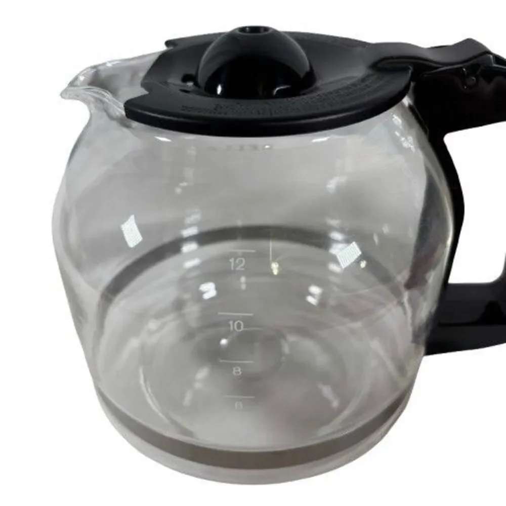 Bella 12 Cup Drip Coffee Maker Glass Carafe Pot Replacement Part with Lid/Cover